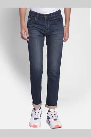 Crimsoune Club Boys Mid Clean Look Rise Slim Fit Cotton Jeans
