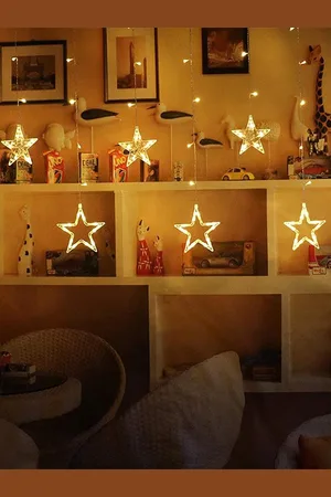 Homesake Yellow 12 Stars String Light with 8 Flashing Mode
