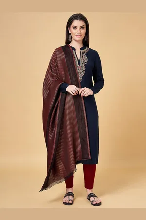 Pantaloons Striped Pure Acrylic Shawl