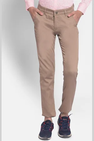Crimsoune Club Boys Mid Rise Plain Slim Fit Chinos