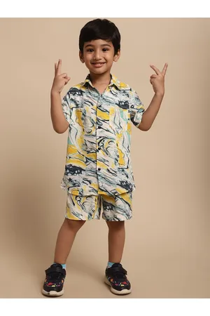 Superminis Boys Printed Shirt with Shorts