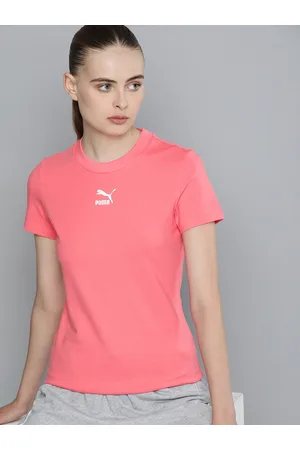 PUMA Women Classics Slim Fit Round Neck T-shirt