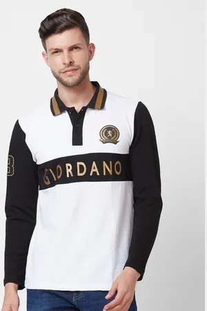 Giordano Colourblocked Polo Collar Pure Cotton Slim Fit T-shirt