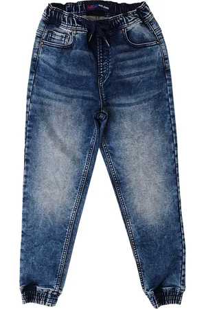 Pepe Jeans Boys Clean Look Mid-Rise Heavy Fade Stretchable Jogger
