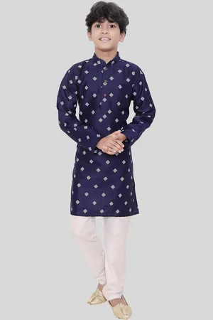 SHIWAM ETHNIX Boys Ethnic Motif Printed Straight Kurta