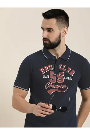 Moda Rapido Typography Printed Polo Collar T-shirt
