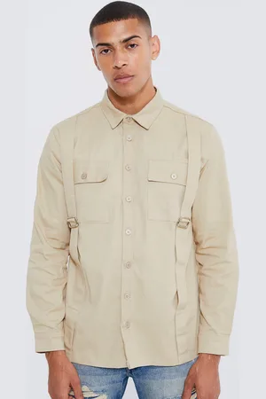 Boohoo Pure Cotton Pocket Detail Casual Shirt