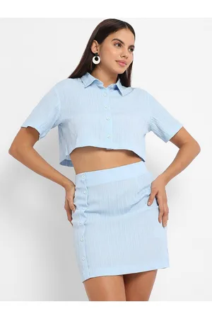 Campus Crop Shirt & Mini Skirt Co-Ords