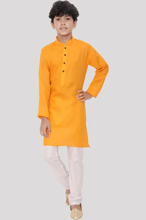 SHIWAM ETHNIX Boys Mandarin Collar Straight Kurta