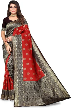 Varanga Ethnic Motifs Zari Pure Silk Banarasi Saree