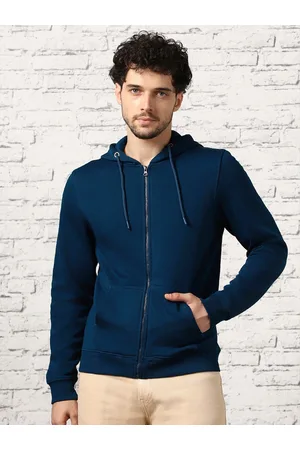 NOBERO Men Zipper Hooded Sweatshirt