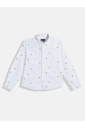M&H Boys Conversational Opaque Printed Pure Cotton Casual Shirt