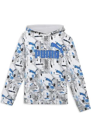 PUMA Boys ESS+ FUTUREVERSE Graphic Printed Cotton Youth Hoodie