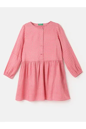 Benetton Girls Checked A-Line Dress