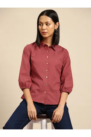 all about you Puff Sleeve Cotton Shirt Style Top