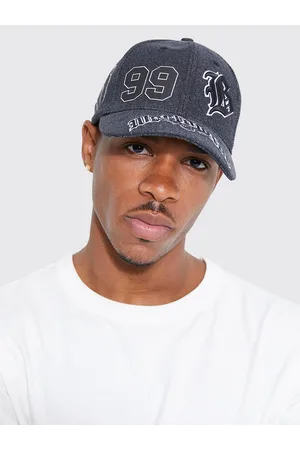 Boohoo Men Typography Printed Baseball Cap with Embroidered Detail