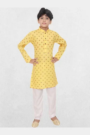 SHIWAM ETHNIX Boys Geometric Printed Cotton Kurta