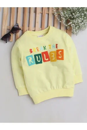 BUMZEE Boys Typography Printed Cotton Sweatshirt