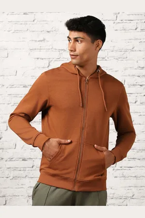 NOBERO Men Zipper Hooded Sweatshirt