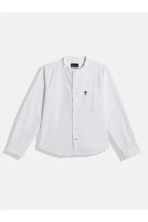 M&H Boys Solid Pure Cotton Casual Shirt