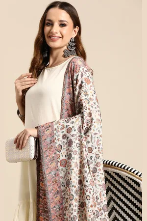 Sangria Women Floral Wool Blend Shawl