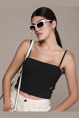 Calvin Klein Ribbed Shoulder Strap Crop Top