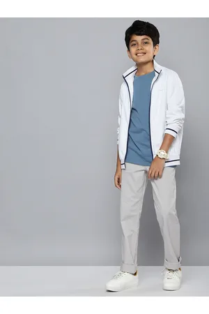 Nautica Boys Regular Fit Solid Chinos Trousers