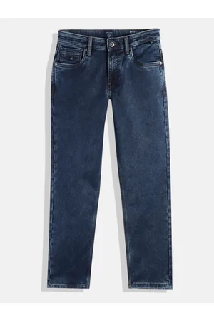 Nautica Boys Straight Fit Mid-Rise Clean Look Light Fade Stretchable Jeans