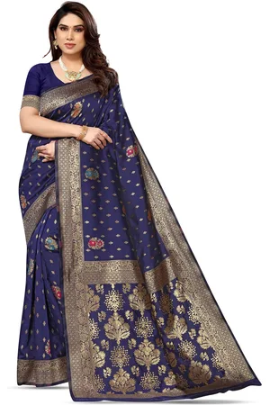 Varanga Ethnic Motifs Woven Design Zari Banarasi Saree