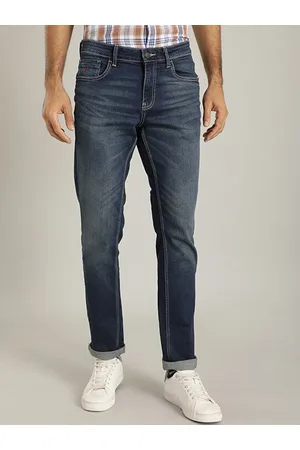 Indian Terrain Men Brooklyn Clean Look Heavy Fade Slim Fit Stretchable Jeans