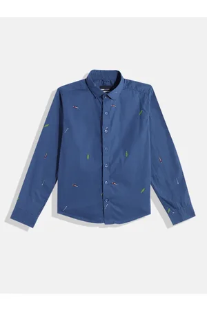 M&H Boys Printed Pure Cotton Casual Shirt