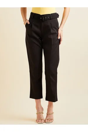 Buy Louis Philippe Black Wrinkle Free Slim Fit Formal Trousers - Trousers  for Men 1352491 | Myntra