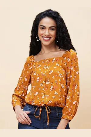 Globus Floral Printed Shirt Style Top