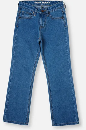 Pepe Jeans Boys Bootcut Mid-Rise Medium Shade Clean Look Stretchable Jeans