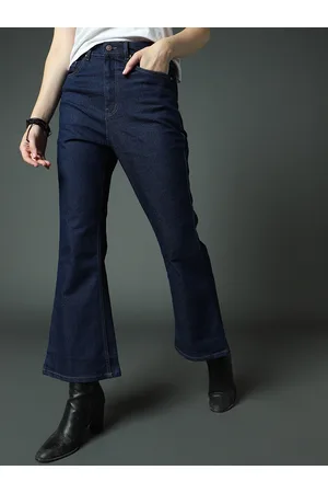 High Star Women Clean Look High-Rise Flared Stretchable Jeans