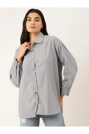 Forever 21 Opaque Longline Oversized Shirt