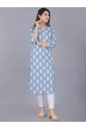 AO Services Ethnic Motifs Printed Lace Detail Kurta