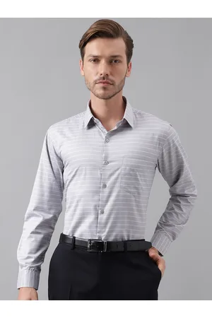 English Navy Windowpane Checked Easy Iron Slim Fit Formal Shirt