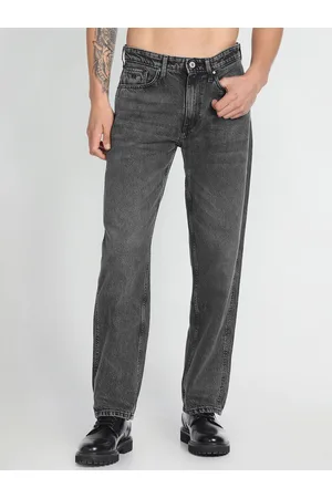 Flying Machine Men Loose Fit Clean Look Heavy Fade Cotton Jeans