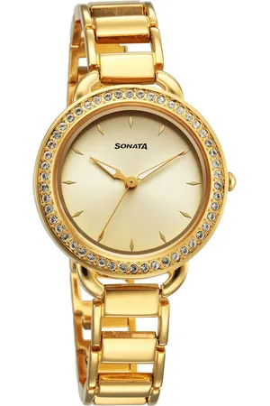 Sonata Women Dial & Stainless Steel Bracelet Style Straps Analogue Watch 87052YM01