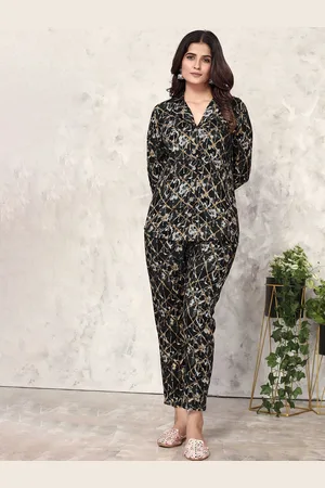 Kalini Riyon Checked Printed Shirt Collar Three-Quarter Sleeves Co-ord Set