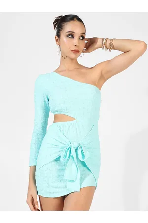 Campus Self Design Cut-Out Sheath Mini Dress