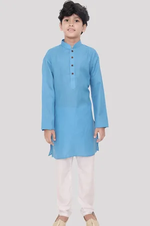 SHIWAM ETHNIX Boys Mandarin Collar Cotton Kurta