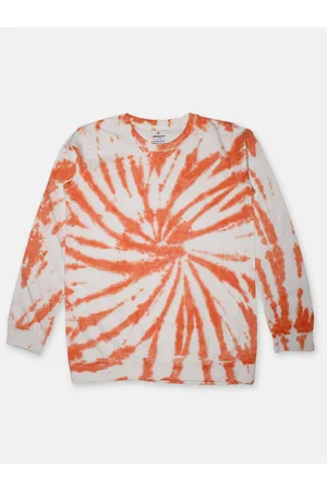 KiddoPanti Boys Tie and Dye Round Neck Cotton T-Shirt