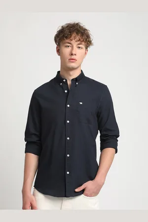 The Bear House Slim Fit Button-Down Collar Long Sleeve Pocket Cotton Casual Shirt