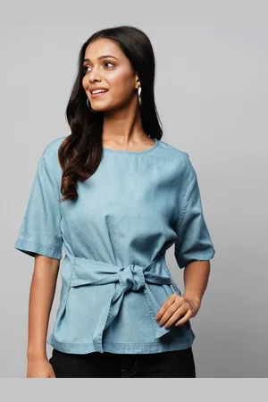 Chemistry Denim Waist Tie-Ups Top