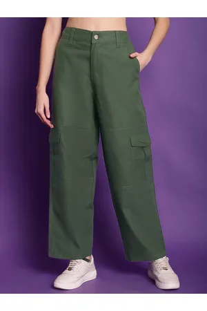 Buy Ink Blue Trousers & Pants for Women by Therebelinme Online | Ajio.com