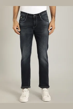 Indian Terrain Men Clean Look Mid-Rise Heavy Fade Tapered Fit Stretchable Jeans