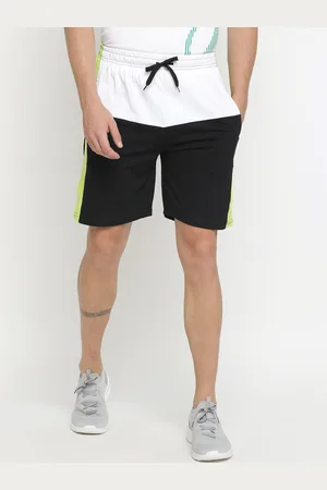 Maniac Men Black Solid Slim Fit Sports Shorts