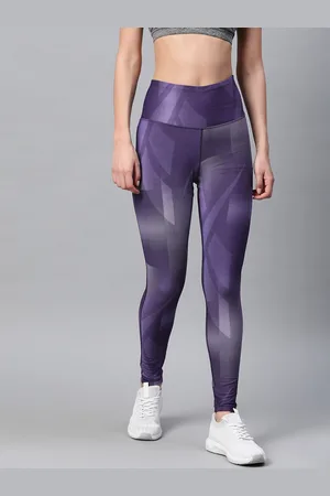 Reebok Women Purple Printed SR Lux 2.0 High-Rise AOP Tights